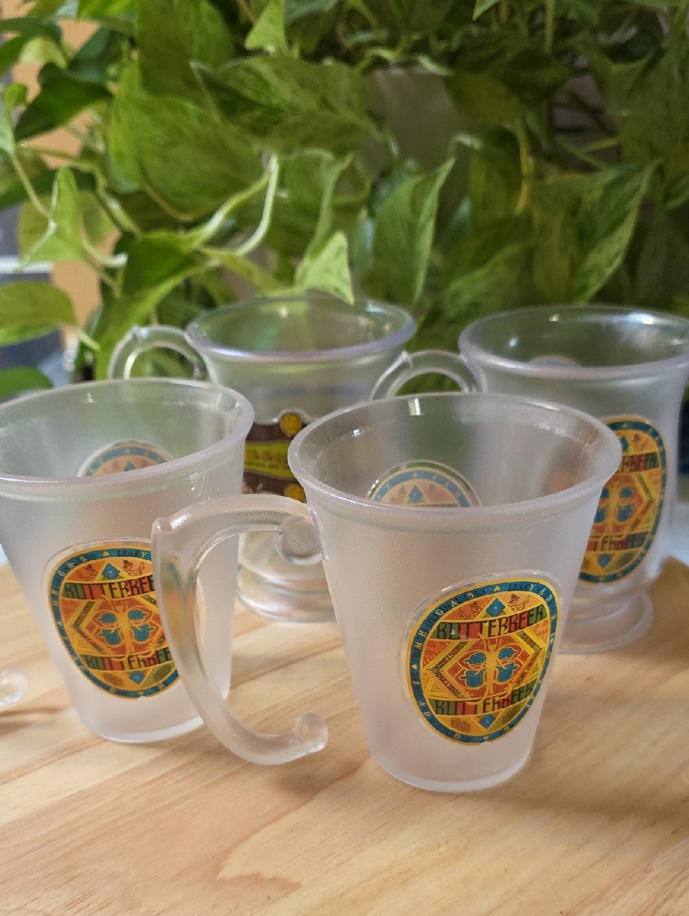 Wizarding World Of Harry Potter - Set of 4 Plastic Frosted Butterbeer Cups